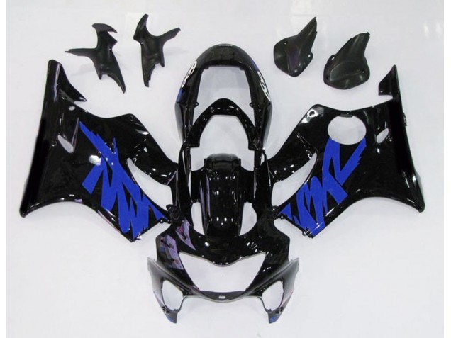 1999-2000 Gloss Black & Blue Honda CBR600 F4 Motorcycle Fairing
