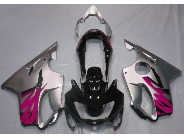 1999-2000 Gloss Silver & Pink Honda CBR600 F4 Motorcycle Fairing