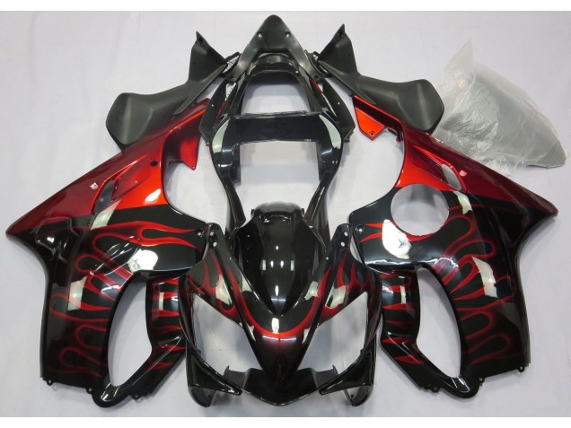2001-2003 Red Flame Honda CBR600 F4i Motorcycle Fairing