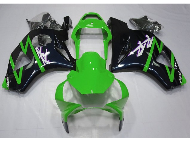 2002-2003 Gloss Black and Green Honda CBR954RR Motorcycle Fairing
