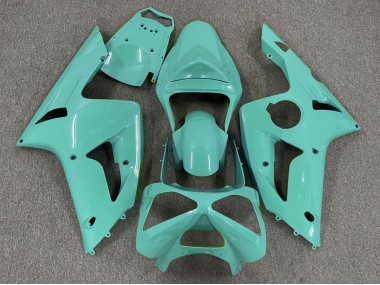 2003-2004 Gloss Cyan Plain Kawasaki ZX6R Motorcycle Fairing