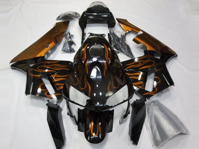 2003-2004 Orange Flames Honda CBR600RR Motorcycle Fairing