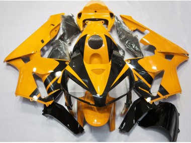 2005-2006 Bright Orange & Gloss Black Design Honda CBR600RR Motorcycle Fairing
