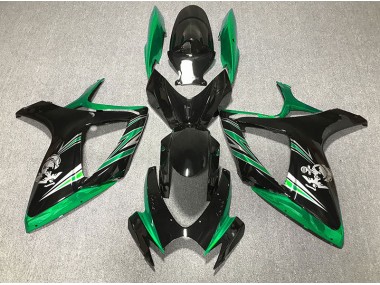 2006-2007 Gloss Green and Black Design Suzuki GSXR 600-750 Motorcycle Fairing