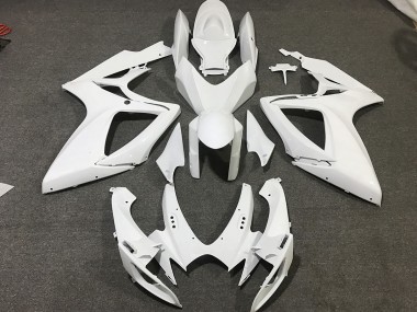 2006-2007 Matte White Suzuki GSXR 600-750 Motorcycle Fairing
