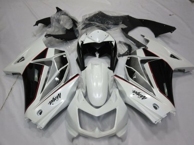 2008-2012 White and Black Kawasaki Ninja 250 Motorcycle Fairing