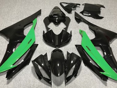 2008-2016 Gloss Black & Green Yamaha R6 Motorcycle Fairing