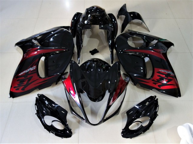 2008-2020 Gloss Black & Candy Red Suzuki GSXR 1300 Hayabusa Motorcycle Fairing