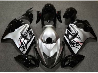 2008-2020 Gloss Black & Silver Design Suzuki GSXR 1300 Hayabusa Motorcycle Fairing