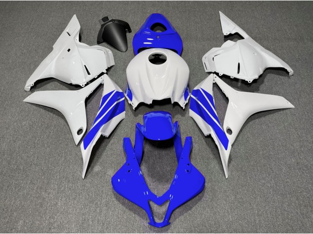 2009-2012 Dark Blue and White Side Stripe Honda CBR600RR Motorcycle Fairing