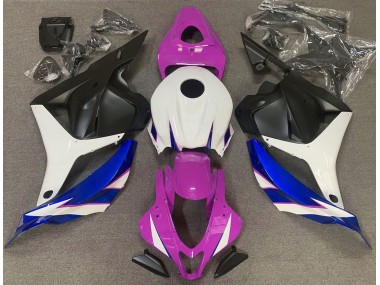 2009-2012 Gloss Pink White and Blue Honda CBR600RR Motorcycle Fairing