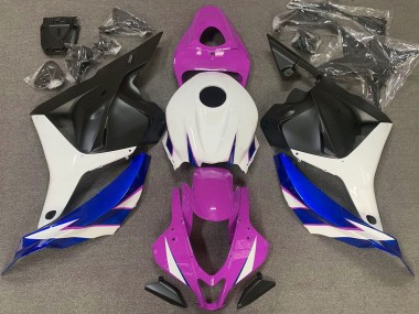 2009-2012 Gloss Pink White and Blue Honda CBR600RR Motorcycle Fairing