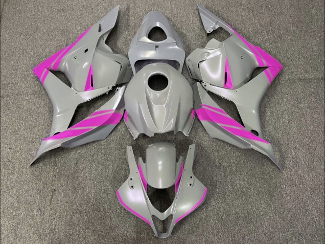 2009-2012 Nardo Grey and Pink Honda CBR600RR Motorcycle Fairing