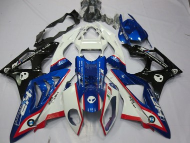 2009-2014 Alien Blue and White BMW S1000RR Motorcycle Fairing