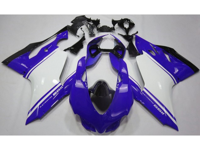 2011-2014 Gloss Blue White and Black Ducati Ducati 1199 Motorcycle Fairing