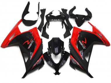 2013-2018 Red and Gloss Black Kawasaki Ninja 300 Motorcycle Fairing