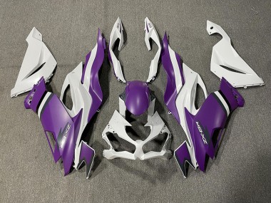 2019-2023 Matte Purple and White Kawasaki ZX6R Motorcycle Fairing